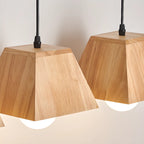 Lampada a sospensione a 3 luci, moderna, in legno, per isola cucina