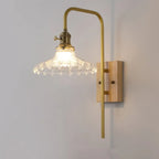 Applique murale d'intérieur de style industriel avec étagère et finition laiton