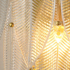 Applique murale moderne à 2 niveaux avec feuilles de verre et LED