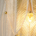 Applique murale moderne à 2 niveaux avec feuilles de verre et LED