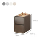 Table de chevet moderne couleur crème avec tiroirs de rangement