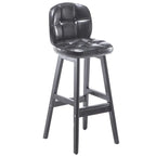 Tabouret de bar élégant à dossier bas en similicuir