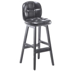 Tabouret de bar élégant à dossier bas en similicuir