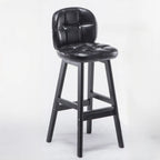 Tabouret de bar élégant à dossier bas en similicuir