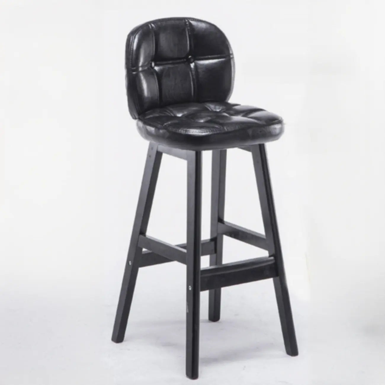 Tabouret de bar élégant à dossier bas en similicuir