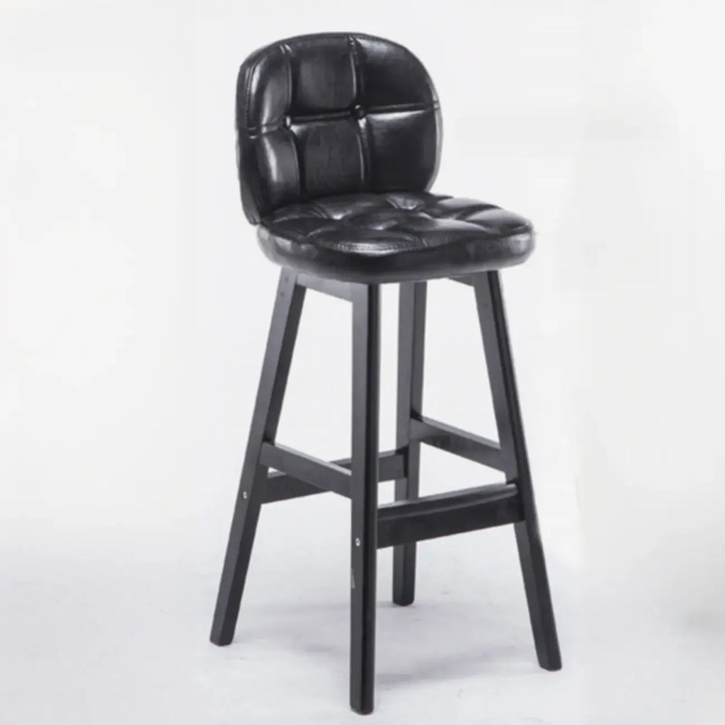 Tabouret de bar élégant à dossier bas en similicuir