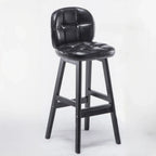 Tabouret de bar élégant à dossier bas en similicuir