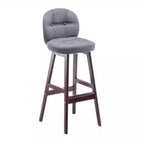 Tabouret de bar élégant à dossier bas en similicuir
