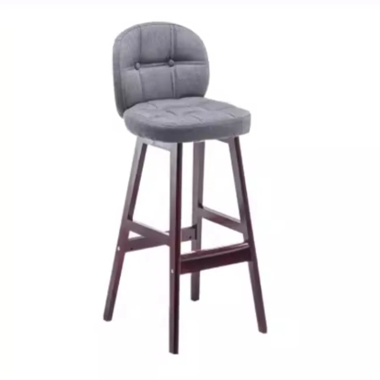 Tabouret de bar élégant à dossier bas en similicuir