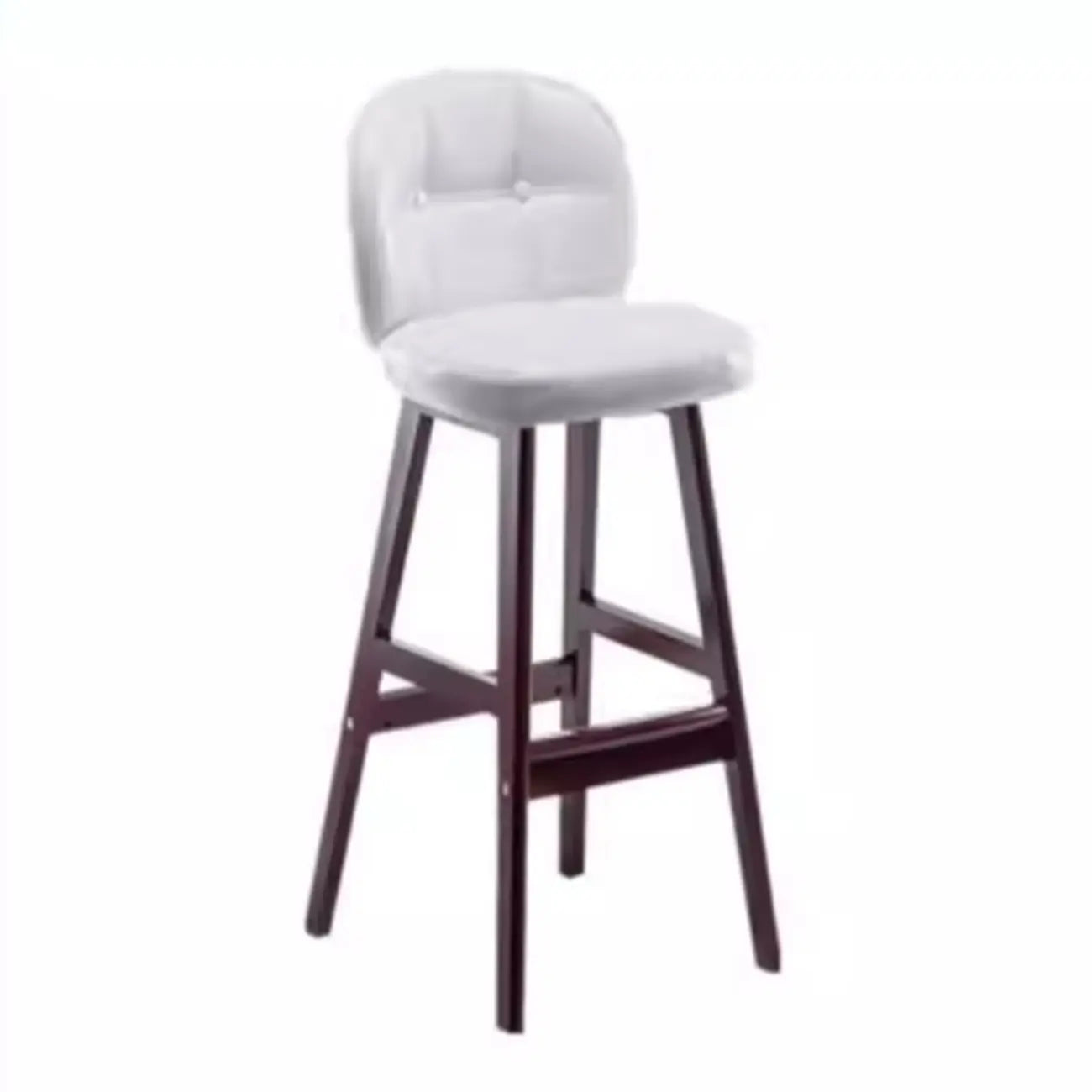 Tabouret de bar élégant à dossier bas en similicuir