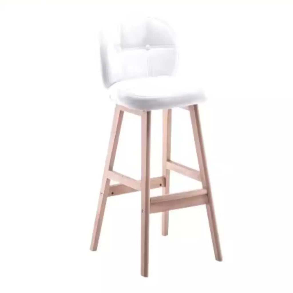 Tabouret de bar élégant à dossier bas en similicuir