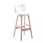Tabouret de bar élégant à dossier bas en similicuir