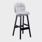 Tabouret de bar élégant à dossier bas en similicuir