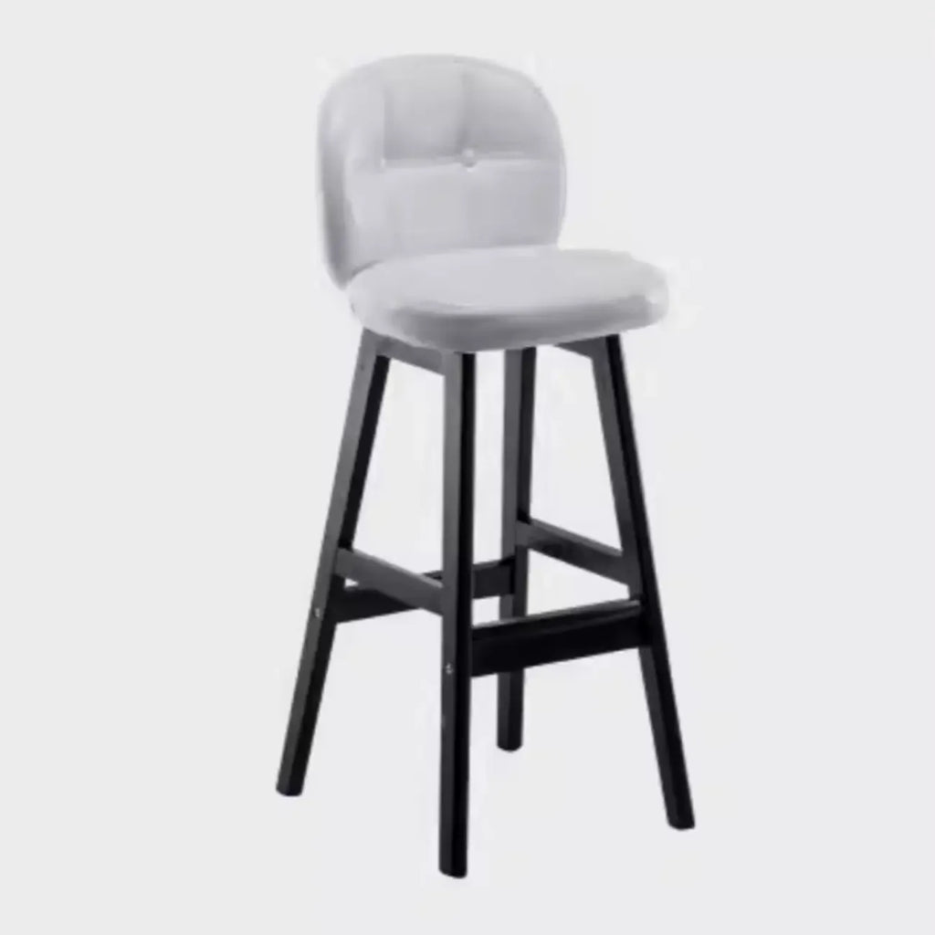 Tabouret de bar élégant à dossier bas en similicuir