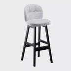 Tabouret de bar élégant à dossier bas en similicuir