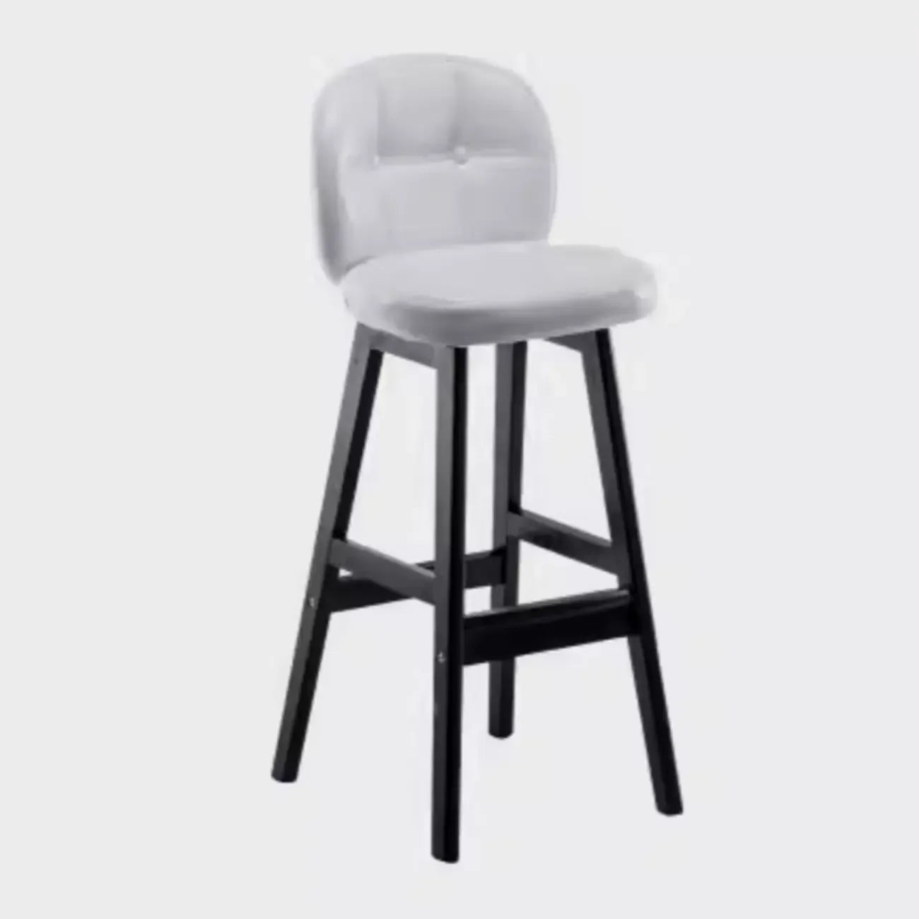 Tabouret de bar élégant à dossier bas en similicuir