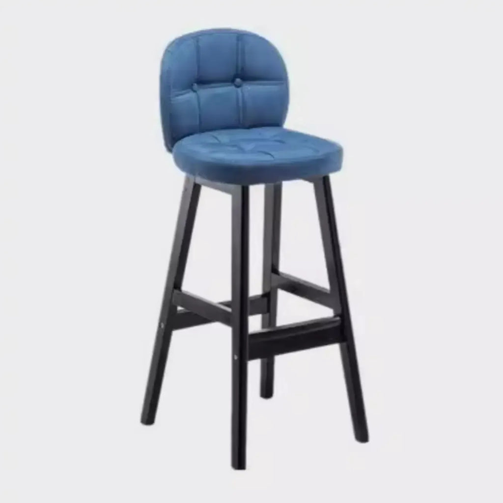 Tabouret de bar élégant à dossier bas en similicuir