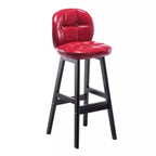 Tabouret de bar élégant à dossier bas en similicuir