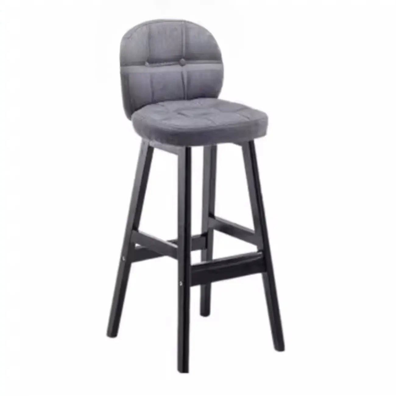 Tabouret de bar élégant à dossier bas en similicuir