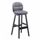Tabouret de bar élégant à dossier bas en similicuir