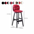 Tabouret de bar élégant à dossier bas en similicuir