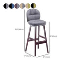 Tabouret de bar élégant à dossier bas en similicuir
