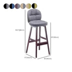 Tabouret de bar élégant à dossier bas en similicuir