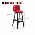 Tabouret de bar élégant à dossier bas en similicuir