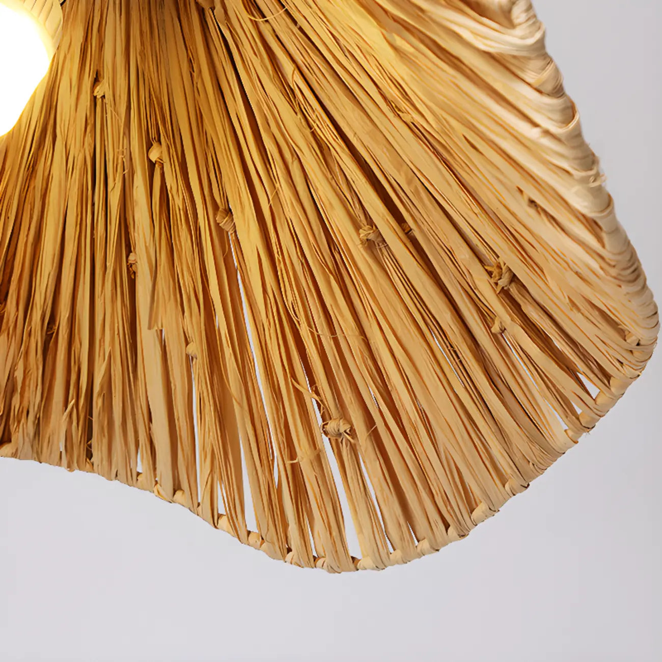 Suspension en rotin brun oriental pour îlot de cuisine