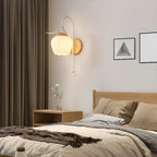 Applique murale élégante à motif floral avec plaque arrière en bois pour chevet
