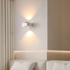 Applique murale LED à intensité variable vers le haut et vers le bas pour éclairage de chambre