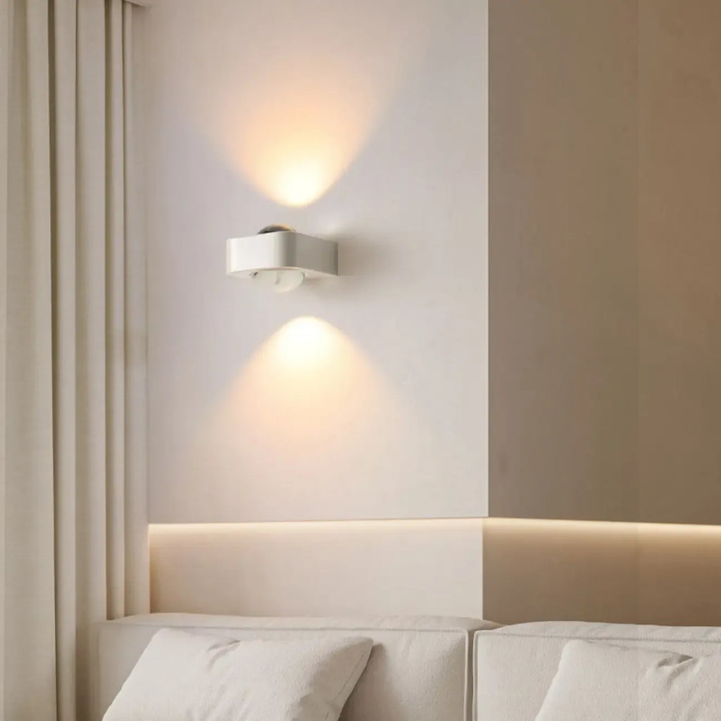Applique murale LED à intensité variable vers le haut et vers le bas pour éclairage de chambre
