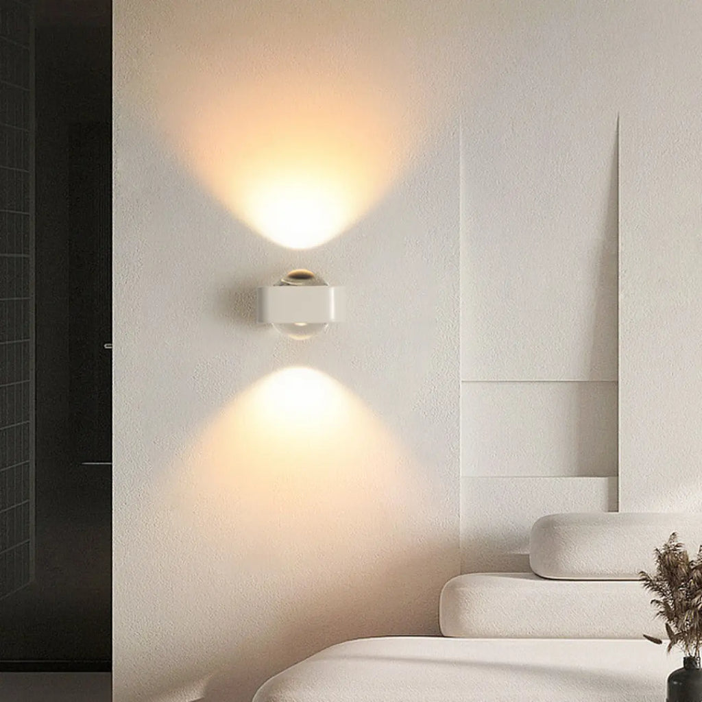 Applique murale LED à intensité variable vers le haut et vers le bas pour éclairage de chambre