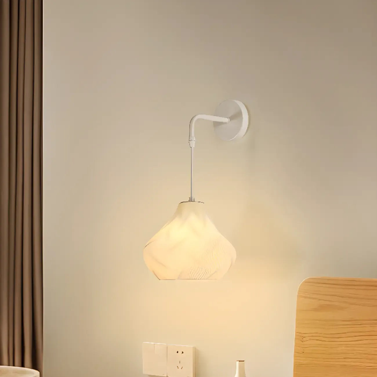 Applique murale géométrique blanche pour la décoration intérieure