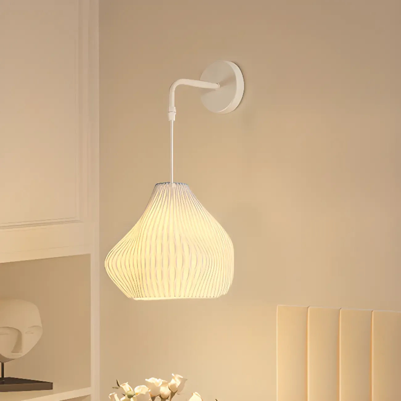 Applique murale géométrique blanche pour la décoration intérieure