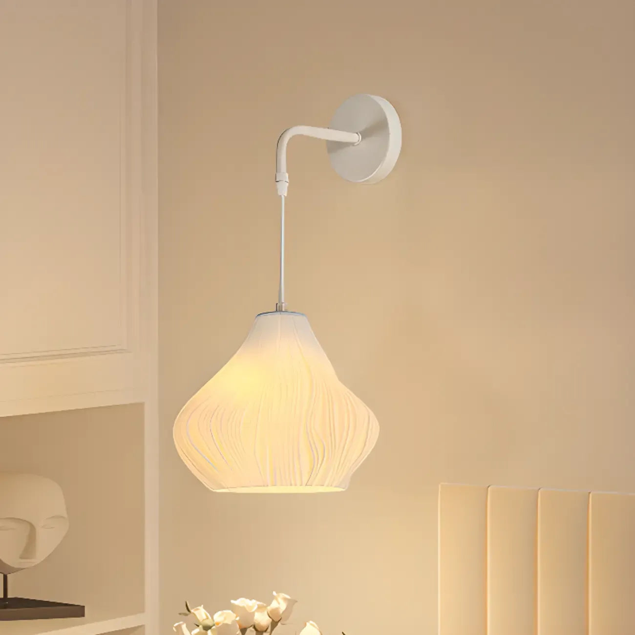 Applique murale géométrique blanche pour la décoration intérieure