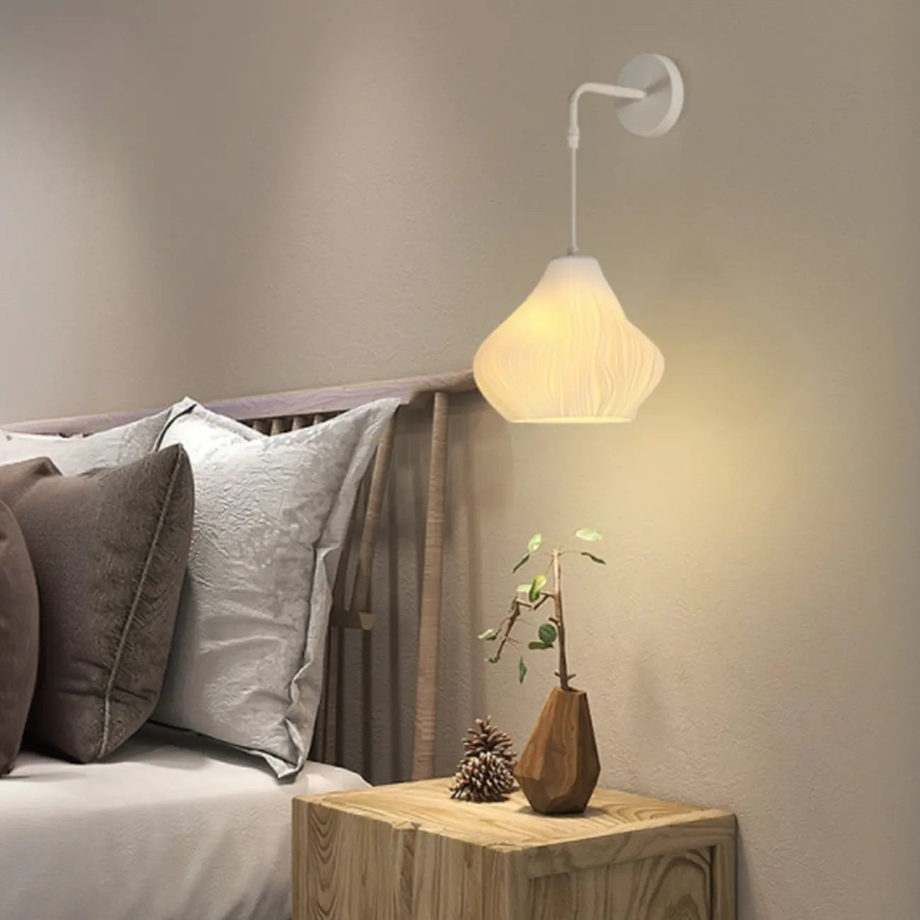Applique murale géométrique blanche pour la décoration intérieure
