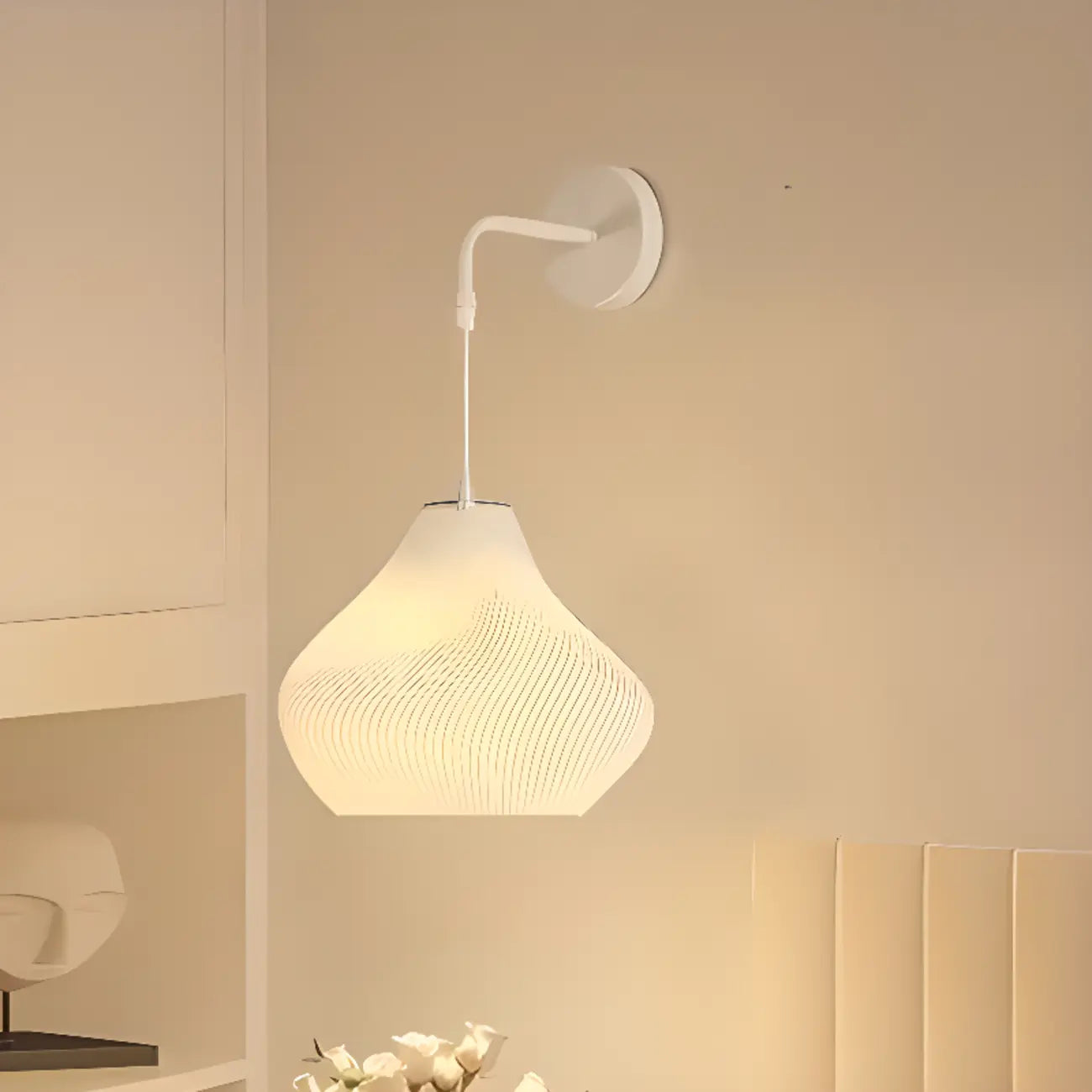 Applique murale géométrique blanche pour la décoration intérieure