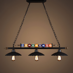 Suspension lumineuse réglable de style industriel pour îlot de cuisine, décoration de billard