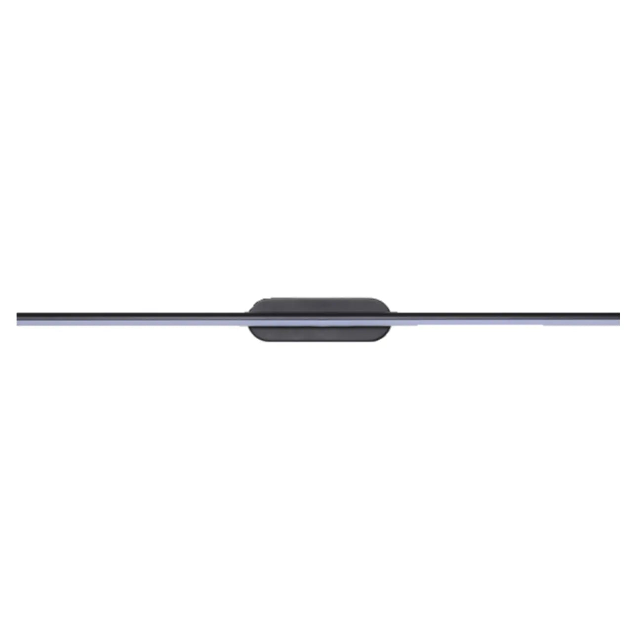 Luminaire de salle de bain LED minimaliste noir, fin et droit en métal, avec éclairage LED.