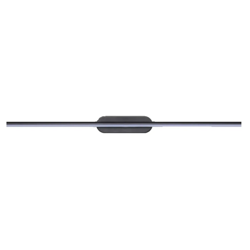 Luminaire de salle de bain LED minimaliste noir, fin et droit en métal, avec éclairage LED.