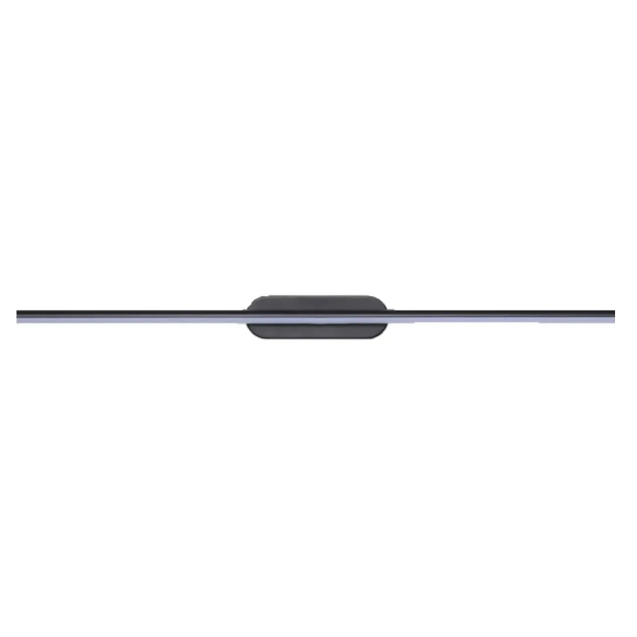Luminaire de salle de bain LED minimaliste noir, fin et droit en métal, avec éclairage LED.