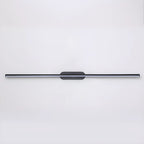 Luminaire de salle de bain LED minimaliste noir, fin et droit en métal, avec éclairage LED.