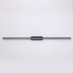 Luminaire de salle de bain LED minimaliste noir, fin et droit en métal, avec éclairage LED.