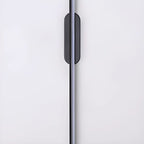 Luminaire de salle de bain LED minimaliste noir, fin et droit en métal, avec éclairage LED.