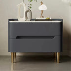 Table de chevet moderne avec plateau en marbre et tiroirs de rangement