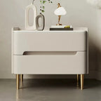 Table de chevet moderne avec plateau en marbre et tiroirs de rangement