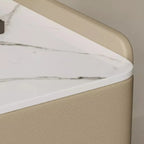 Table de chevet moderne avec plateau en marbre et tiroirs de rangement