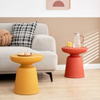 Table d'appoint ronde minimaliste en plastique pour salon