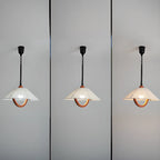 Suspension moderne géométrique en tissu, réglable, pour salle à manger